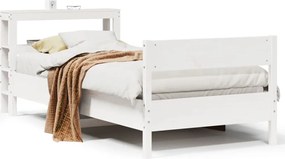 vidaXL Σκελετός Κρεβ. Χωρίς Στρώμα Λευκό 90x200 εκ Μασίφ Πεύκο