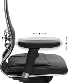 Καρέκλα γραφείου Samurai L1-2D Megapap εργονομική με ύφασμα TS Mesh και τεχνόδερμα χρώμα μαύρο 69x70x122/130εκ.