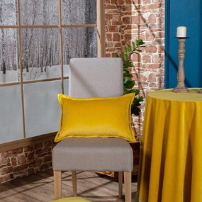 Μαξιλαροθήκη Διακοσμητική Velvet 14 Yellow Teoran 30X50 Cotton-Acrylic