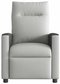 vidaXL καρέκλα ανάκλισης μασάζ Cloud Grey Fabric