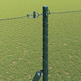 vidaXL Έξιγωνο φράχτη σταθερού εδάφους 50 x 1,6 m Γκρι Δίχτυ