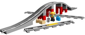 Γέφυρα Και Σιδηροδρομικές Γραμμές 10872 Duplo 26τμχ 2-5 ετών Grey-Red Lego