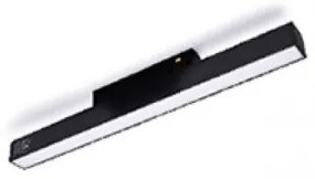 Φωτιστικό Μαγνητικής Ράγας LED 10W Γραμμικό 3000K 30cm Interlight -21356-Μαύρο 21356