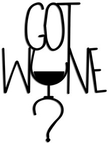 Διακοσμητικό Τοίχου Got Wine 891TNL3410 54x38cm Black Wallity Μέταλλο