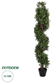 GloboStar® Artificial Garden BUXUS SPIRAL 20401 Τεχνητό Διακοσμητικό Φυτό Σπιράλ Πυξός Υ150cm