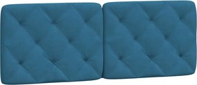 vidaXL Κρεβάτι με Στρώμα Μπλε 140x200 εκ. Βελούδινο