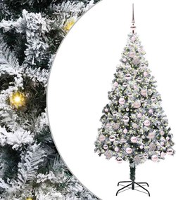 vidaXL Τεχνητό Χριστουγεννιάτικο Δέντρο με 300 LED Λευκό 180 cm