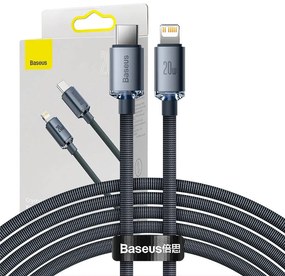 Baseus Crystal Shine cable USB-C to Lightning, 20W, PD, 2m (black)