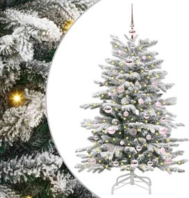 vidaXL Τεχνητό Χριστουγεννιάτικο Δέντρο με Άξονα Λευκό 120 cm