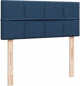 vidaXL Κρεβάτι Boxspring με Στρώμα Μπλε 120x190 εκ. Υφασμάτινο