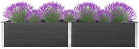 vidaXL Ζαρντινιέρα Υπερυψωμένη Γκρι 200 x 100 x 54 εκ. από WPC
