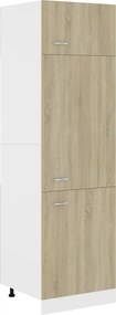 vidaXL Ντουλάπι Ψυγείου Sonoma Δρυς 60x57x207 εκ. Επεξ. Ξύλο