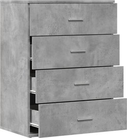 vidaXL Ντουλάπι Γκρι Σκυροδέματος 60x39x80 εκ. Επεξεργασμένο Ξύλο