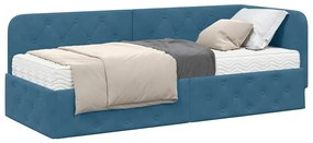 vidaXL Κρεβάτι Γωνίας Μπλε 80 x 200 cm Βελούδο