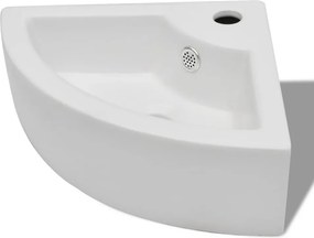 vidaXL Νιπτήρας με Οπή Υπερχείλισης Λευκός 45 x 32 x 12,5 εκ.