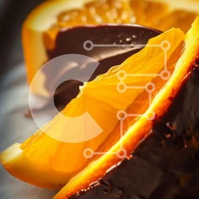 Σετ των 2 Intra Συλλεκτικό Ξύλινο Παζλ Plywood 4mm - Φέτα πορτοκαλιού καλυμμένη με σοκολάτα Σε Ξύλινο Κουτί - Διαστάσεις: 10x10 cm – 25 κομμάτια