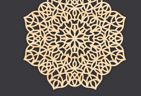 Intra απο ξύλο plywood 3mm-4mm πάχος 3D Mandala για Cricut Δίασταση 30x30 cm INTRAFABR-86060254