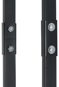 vidaXL Ράφι Καυσόξυλων Μαύρο 60 x 25 x 200 εκ. Ατσάλινο