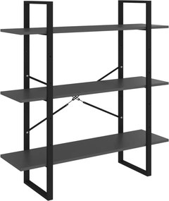 vidaXL Βιβλιοθήκη Γκρι 100 x 30 x 105 εκ. από Επεξ. Ξύλο