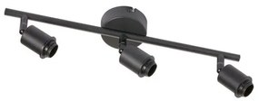 Σώμα Σποτ Φωτιστικού Οροφής Μαύρο 3xE14 10W 70824 Fischer Honsel-70824-Μαύρο 70824