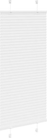 vidaXL Πλισέ περσίδα Λευκό 65x100 cm Πλάτος υφάσματος 64,4 cm