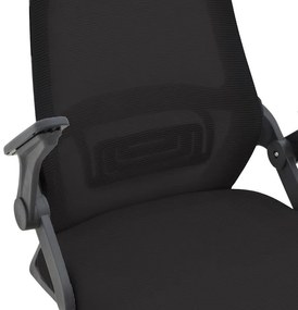 Καρέκλα Γραφείου Reji με Μesh Ύφασμα Μαύρο 58x60x89-99εκ. 58x60x99 εκ.