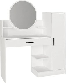 Τουαλέτα με καθρέπτη Andera Megapap χρώμα λευκό 123,9x35x144,4εκ.