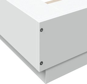 vidaXL Πλαίσιο Κρεβατιού Λευκό 160x200 εκ. Επεξεργασμένο Ξύλο