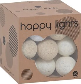 Σετ 20 φωτάκια διακόσμησης Happy-Κρεμ