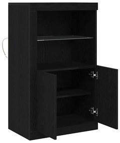vidaXL Βοηθητικό ντουλάπι Μαύρη δρυς 60.5 x 37 x 100 εκ