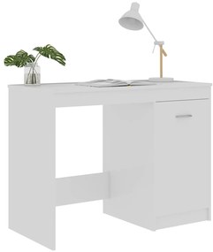 vidaXL Γραφείο Γυαλιστερό Λευκό 100 x 50 x 76 εκ. από Επεξ. Ξύλο