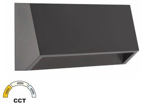Adeleq Φωτιστικό LED PC Επίτοιχο Εμμέσου Φωτισμού Κυρτό Ορθογώνιο 3W CCT IP65 Γραφίτης 3-97718