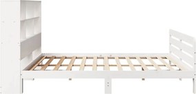 vidaXL Σκελετός Κρεβ. Χωρίς Στρώμα Λευκό 180x200 εκ Μασίφ Πεύκο