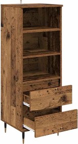vidaXL Highboard Παλιό Ξύλο 40 x 36 x 110 εκ. Επεξεργασμένο Ξύλο