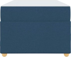 vidaXL Σκελετός Κρεβατιού με στρώμα Μπλε 100 x 200 cm ύφασμα