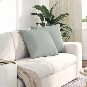 vidaXL Μαξιλάρι Καναπέ 2 pcs Ανοιχτό γκρι 50 x 50 cm