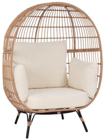 ΠΟΛΥΘΡΟΝΑ ΦΩΛΙΑ ALLEGRA ΜΕ WICKER ΣΕ ΜΠΕΖ ΑΠΟΧΡΩΣΗ 110x85x148 εκ. 110x85x148 εκ.