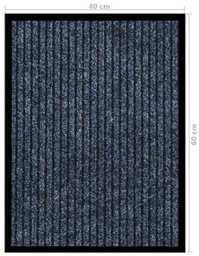 vidaXL Πατάκι Εισόδου Ριγέ Μπλε 40 x 60 εκ.