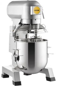VEVOR Commercial Stand Mixer, 15Qt Stainless Steel Bowl, 850W Heavy Duty Electric Food Mixer with 3 Speeds Adjustable 113/184/341 RPM, Dough Hook Whisk Beater Included, Perfect for Bakery Pizzeria
