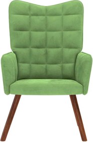 vidaXL Πολυθρόνα Relax Ανοιχτό Πράσινο Βελούδινη