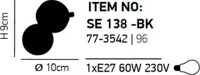 Σποτ Μονόφωτο Homelighting Tolo 77-3542 Black