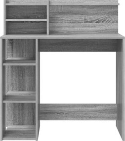 vidaXL Γραφείο Γκρίζο Σονομα 90 x 48 x 101,5 cm Επεξεργασμένο Ξύλο
