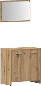 vidaXL Σετ Επίπλων Μπάνιου 4 Τεμαχίων Τεχνίτης Δρυς από Τεχν. Ξύλο