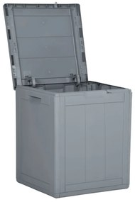 vidaXL Μπαούλο Αποθήκευσης Κήπου Γκρι 90 Λίτρα Όψη ξύλου από PP