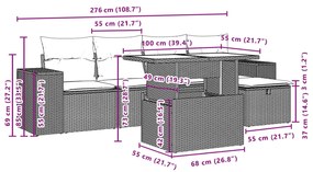 ΣΕΤ ΚΑΝΑΠΕ ΚΗΠΟΥ 6 ΤΕΜ. ΜΠΕΖ ΣΥΝΘΕΤΙΚΟ ΡΑΤΑΝ ΜΕ ΜΑΞΙΛΑΡΙΑ 3275288