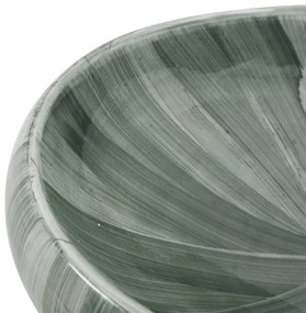 vidaXL Νιπτήρας Οβάλ Πράσινος 59 x 40 x 15 εκ. Κεραμικός