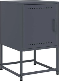 vidaXL Κομοδίνα 2 τεμ. Ανθρακί 36 x 39 x 60,5 εκ. Ατσάλινο