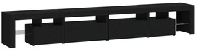 vidaXL Έπιπλο Τηλεόρασης με LED Μαύρο 260x36,5x40 εκ.