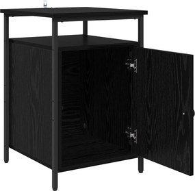 vidaXL Κομοδίνο Μαύρη Οξυά 40 x 42 x 60 εκ. Επεξεργασμένο Ξύλο