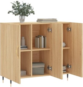vidaXL Ντουλάπι Sonoma δρυς 90x34x80 εκ. Επεξεργασμένο Ξύλο